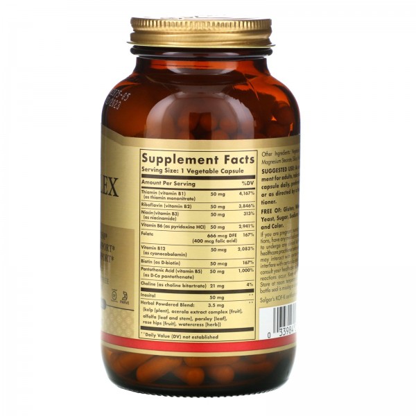 Solgar Комплекс витаминов В `50` 250 растительных капсул