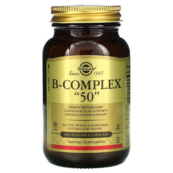 Solgar комплекс витаминов группыB «50» 100растительных капсул