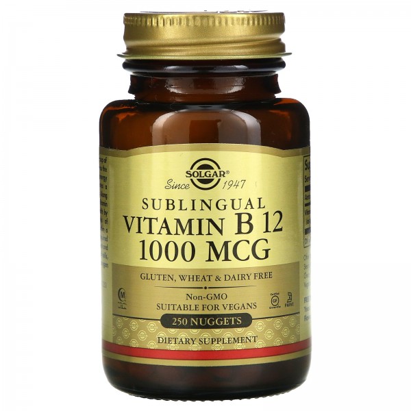 Solgar Витамин B12 сублингвальный 1000 мкг 250 кап...