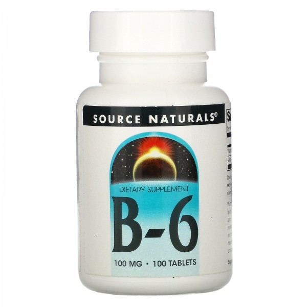 Source Naturals B-6 100 mg 100 Tablets