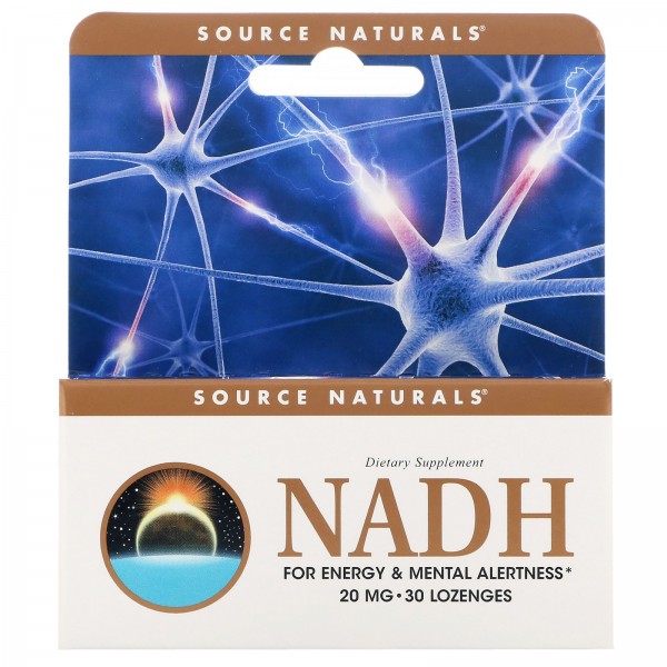 Source Naturals NADH 20 мг 30 сублингвальных таблеток