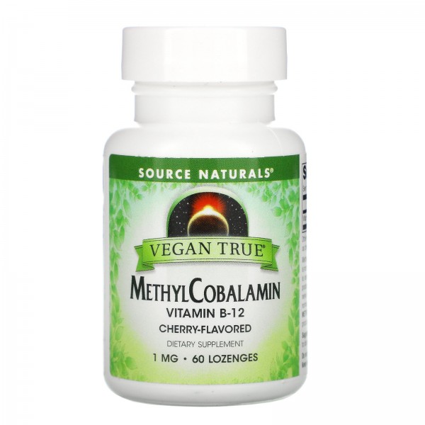 Source Naturals Витамин B12 метилкобаламин 1000 мкг Вишня 60 леденцов
