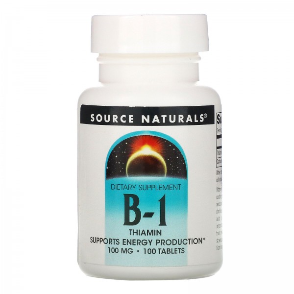 Source Naturals Витамин B1 тиамин 100 мг 100 таблеток