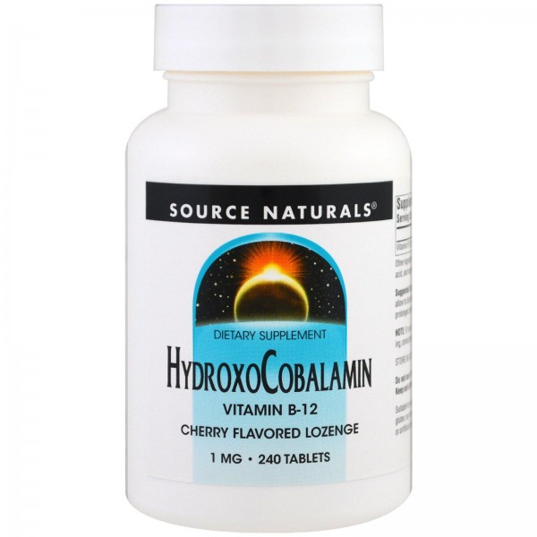 Source Naturals гидроксокобаламин витаминB12 пасти...