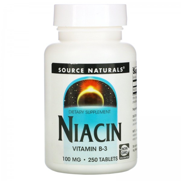 Source Naturals ниацин 100мг 250таблеток...