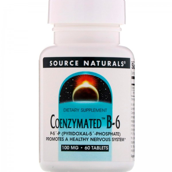 Source Naturals Ферментированный витамин B6 100 мг...