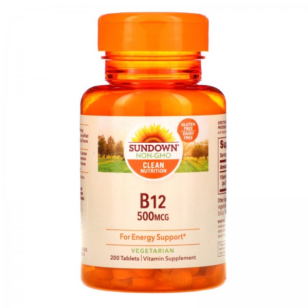 Sundown Naturals Витамин B12 500 мкг 200 таблеток...