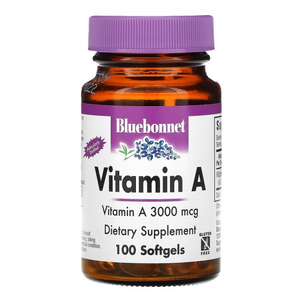 Bluebonnet Nutrition витамин A 3000 мкг 100 капсул...