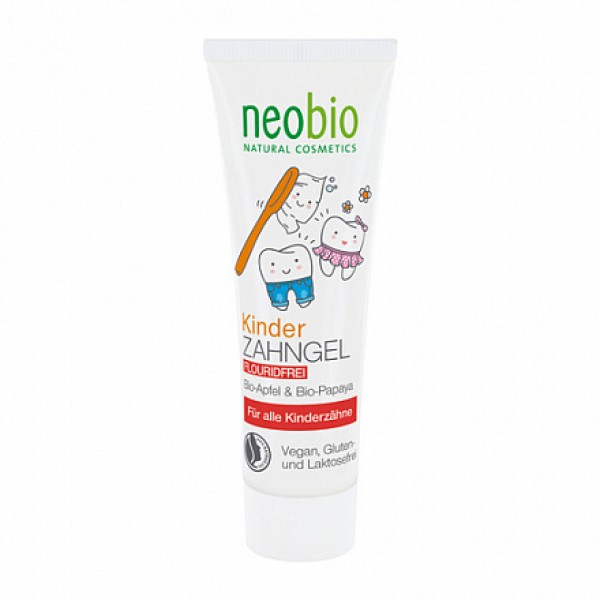 NeoBio Гелевая зубная паста для детей 'С био-яблоком и папайей' без фтора 50 мл