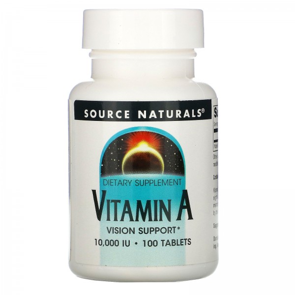 Source Naturals витаминA 10000IU 100таблеток...