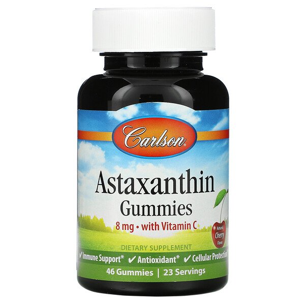 Carlson Labs Астаксантин с витамином C 4 мг Вишня ...