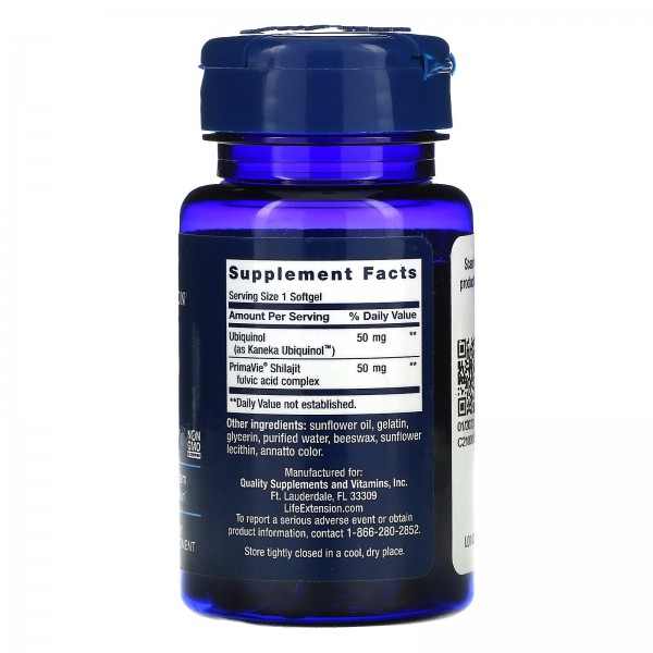 Life Extension Super Ubiquinol CoQ10 с улучшенной поддержкой митохондрий 50 мг 100 гелевых капсул