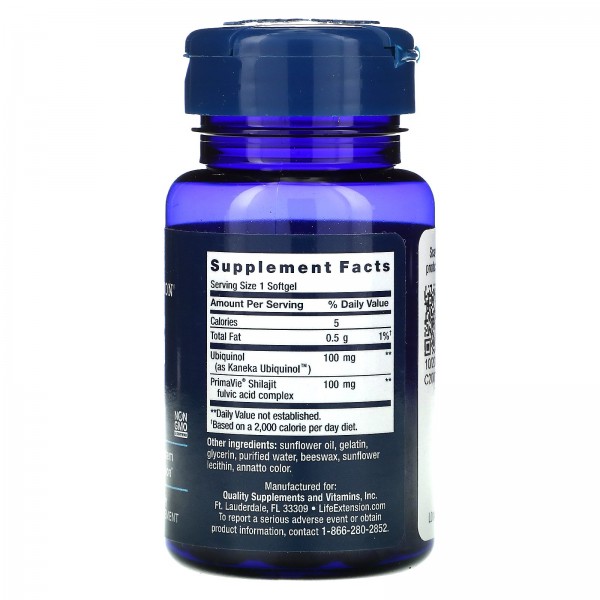 Life Extension суперубихинол коэнзим Q10 с улучшенной поддержкой митохондрий 100 мг 30 мягких таблеток