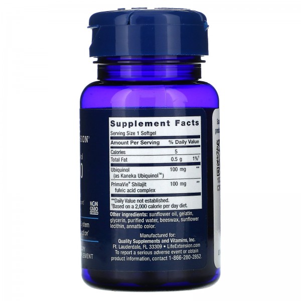 Life Extension Суперубихинол коэнзим Q10 с улучшенной поддержкой митохондрий 100 мг 60 мягких таблеток