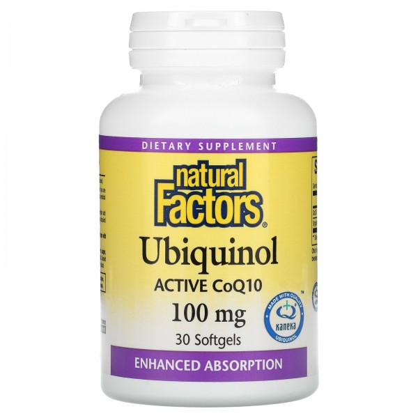 Natural Factors Ubiquinol Active CoQ10 100 mg 30 Softgels