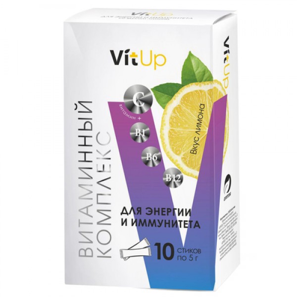 VitUp Витаминный комплекс `Источник энергии и иммунитета` Лимон 10 стиков