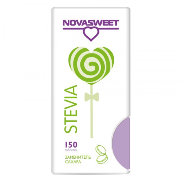 Novasweet Заменитель сахара в таблетках `Стевия` 150 таблеток