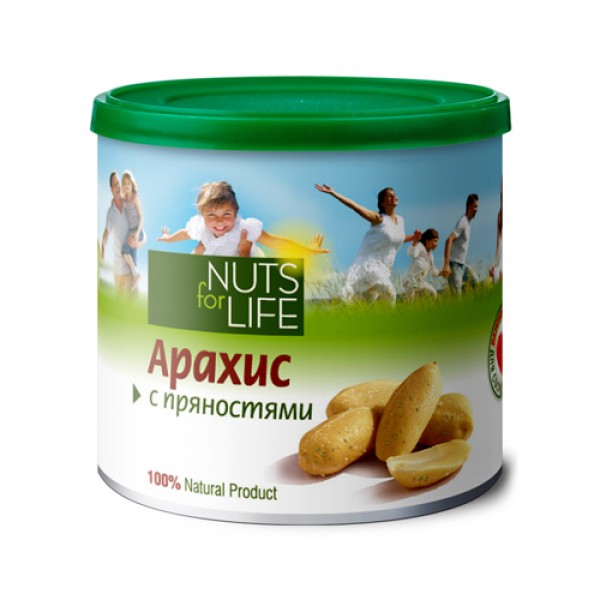 Nuts for life Арахис с пряностями 115 г