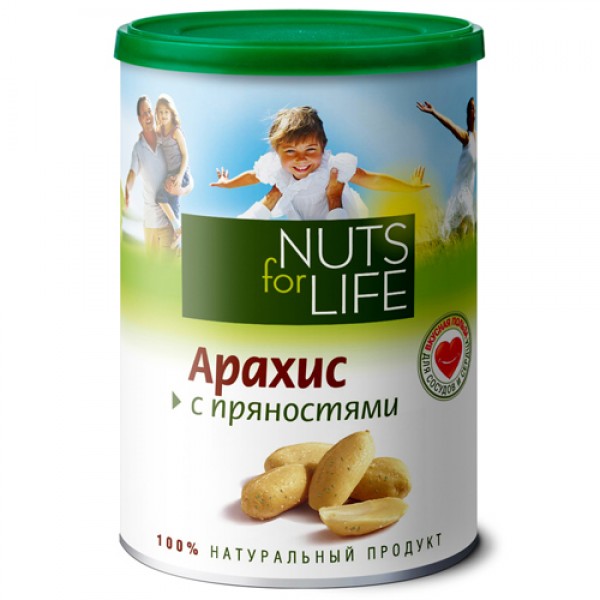 Nuts for life Арахис с пряностями 200 г...