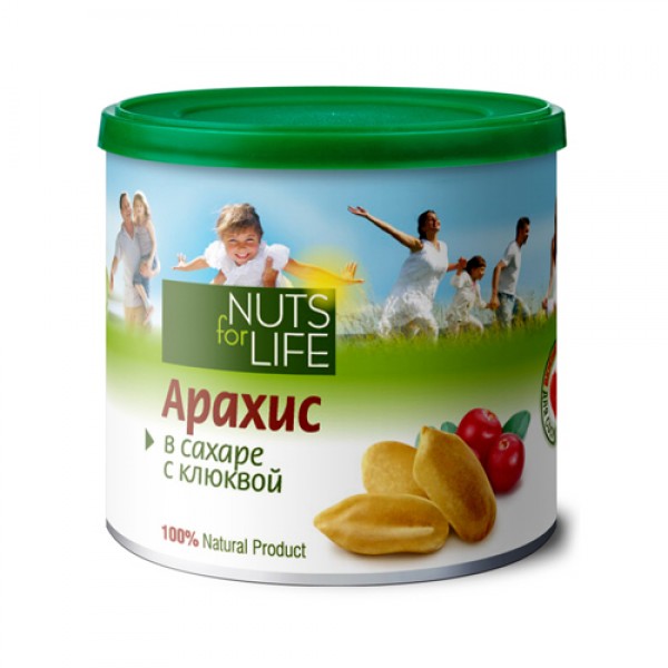 Nuts for life Арахис в сахаре с клюквой 115 г...