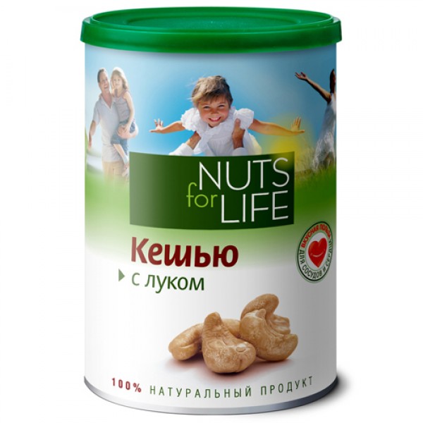 Nuts for life Кешью с луком 200 г