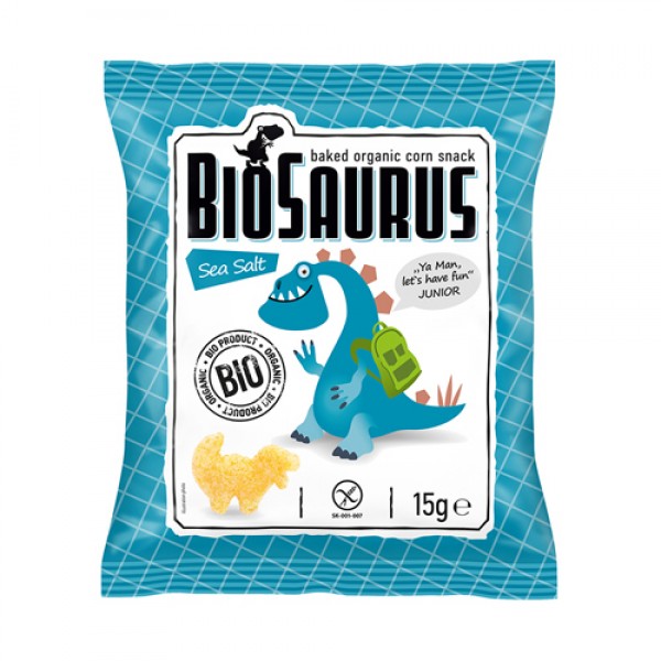BioSaurus Cнеки кукурузные с морской солью 15 г
