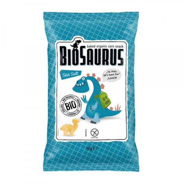 BioSaurus Cнеки кукурузные с морской солью 50 г...
