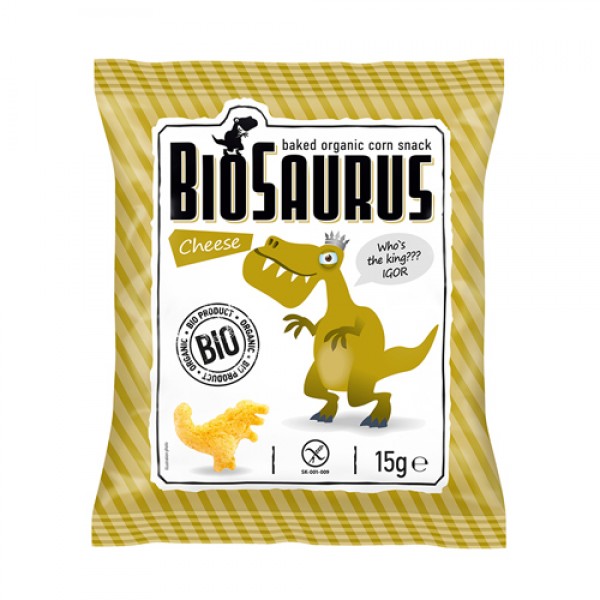 BioSaurus Cнеки кукурузные с сыром 15 г...