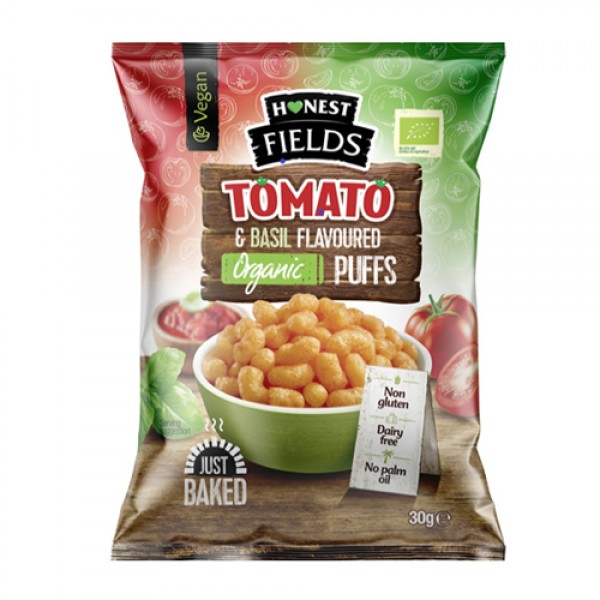 Honest Fields Снек кукурузный `Со вкусом томат и базилик` 30 г