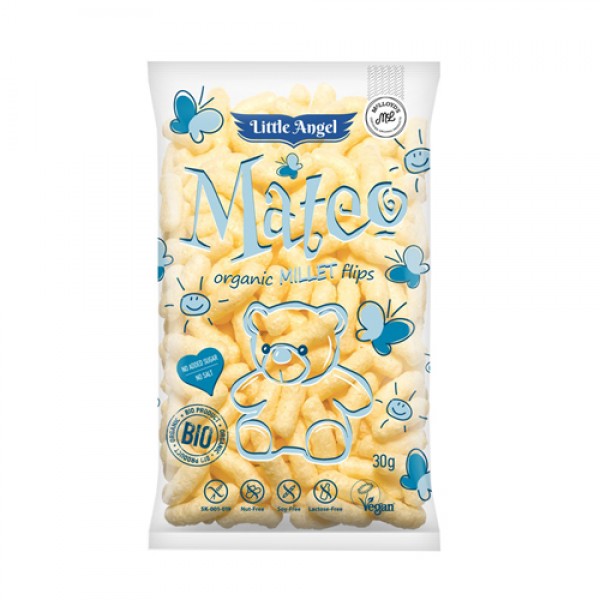 Little Angel Снеки кукурузные `Mateo Millet`, с пшеном 30 г