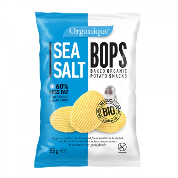 Organique Снеки картофельные запечёные `Bops`, с морской солью 85 г