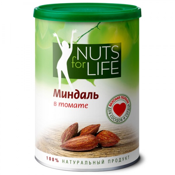 Nuts for life Миндаль в томате 200 г...