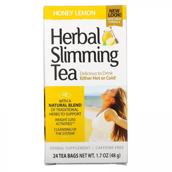 21st Century Чай для похудения мед с лимоном без кофеина 24 чайных пакетика 48 г
