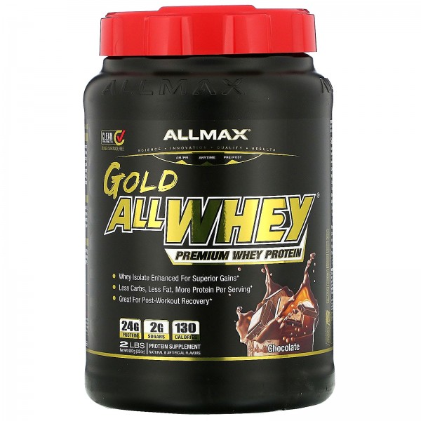 ALLMAX Nutrition Протеин AllWhey Gold Шоколад 907 г