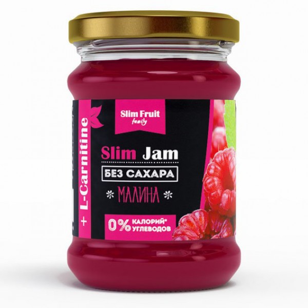 SlimFruit Джем `Slim Jam` без сахара с л-карнитином 250 мл Малина