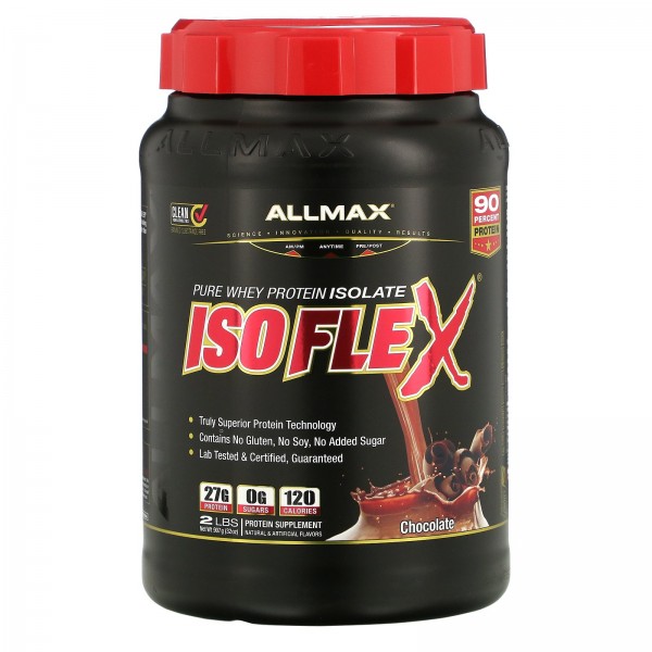 ALLMAX Nutrition Изолят протеина Isoflex Шоколад 907 г