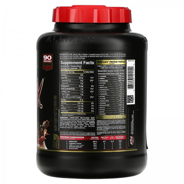 ALLMAX Nutrition Изолят протеина Isoflex Шоколад 2270 г