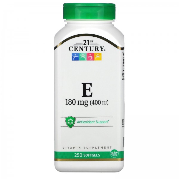 21st Century витамин E 400 МЕ 250 капсул...