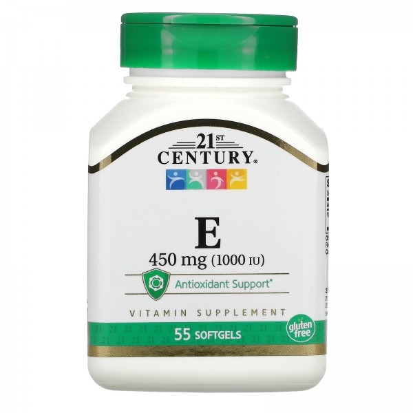 21st Century витамин E 1000 МЕ 55 капсул
