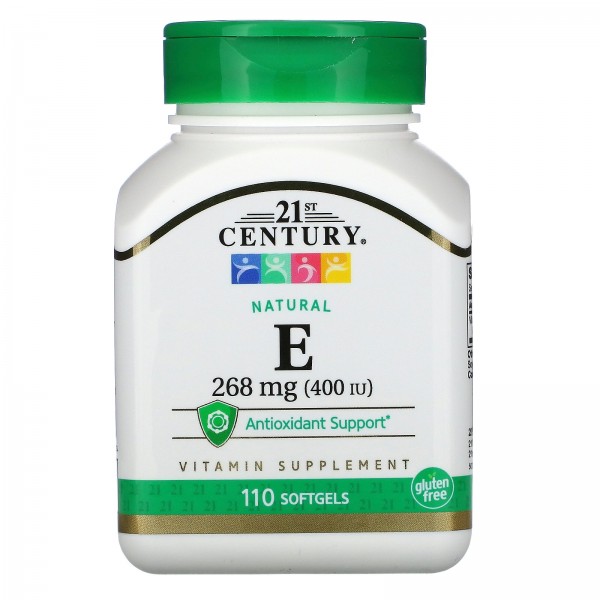 21st Century Натуральный витамин E  400 МЕ 110 мягких таблеток