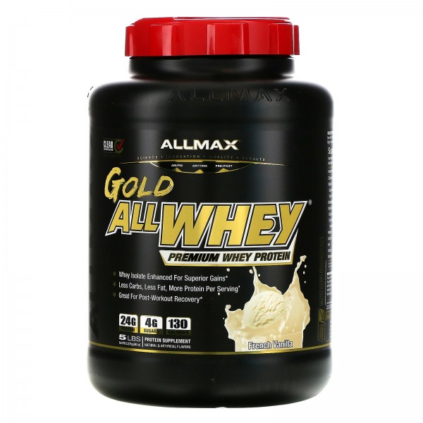 ALLMAX Nutrition Протеин AllWhey Gold Французская ваниль 2270 г