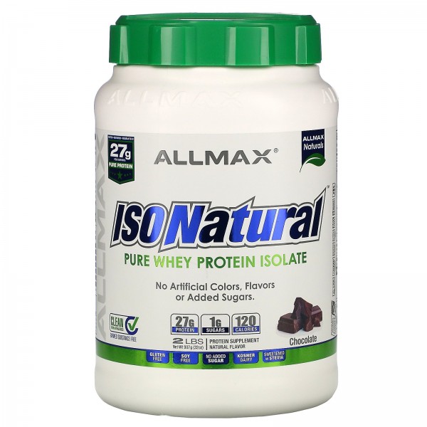 ALLMAX Nutrition Изолят протеина IsoNatural Шоколад 907 г
