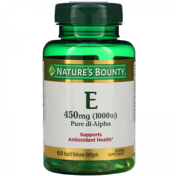 Nature's Bounty D,L-альфа витамин E 1000 МЕ 60 капсул