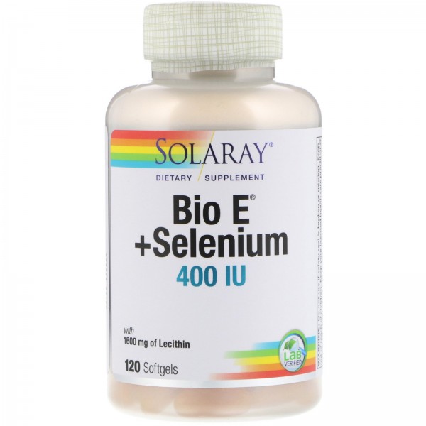 Solaray Витамин E с селеном и лецитином 120 капсул...