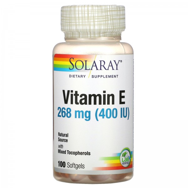 Solaray Витамин E 268 мг 400 МЕ 100 капсул...