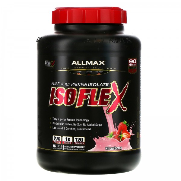 ALLMAX Nutrition Изолят протеина Isoflex Клубника ...