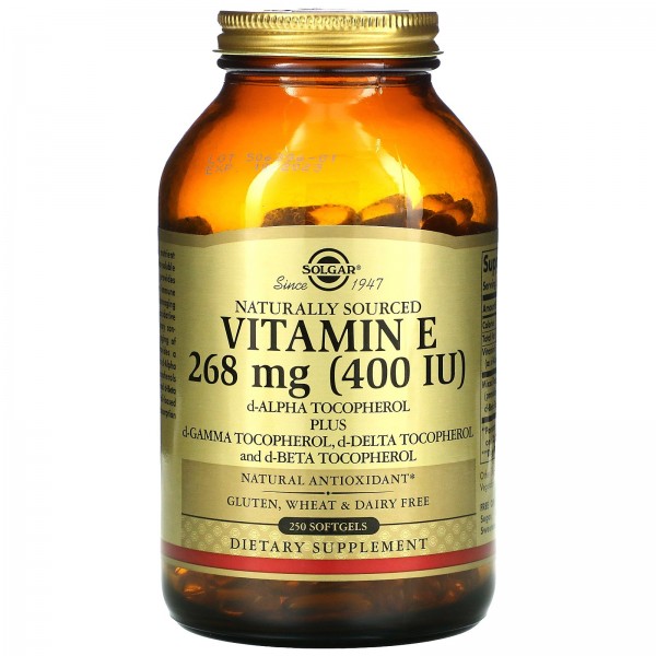 Solgar Витамин E 268 мг 400 МЕ 250 мягких желатино...