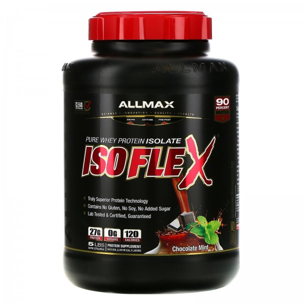 ALLMAX Nutrition Изолят протеина Isoflex Шоколад-мята 2270 г