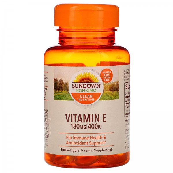 Sundown Naturals Витамин E 180 мг 400 МЕ 100 мягки...