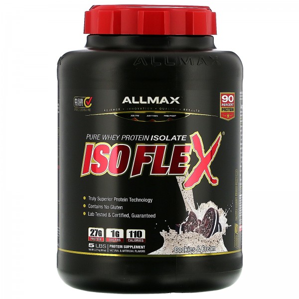 ALLMAX Nutrition Изолят протеина Isoflex Печенье-сливки 2270 г